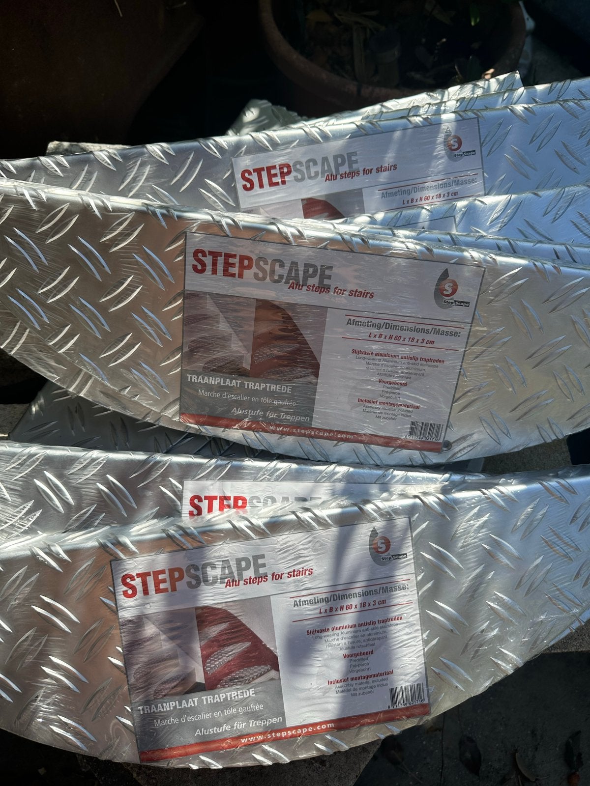 Nieuwe StepScape aluminium traptreden (diverse maten), Doe-het-zelf en Verbouw, Ophalen of Verzenden, Nieuw, Trap, Minder dan 2 meter