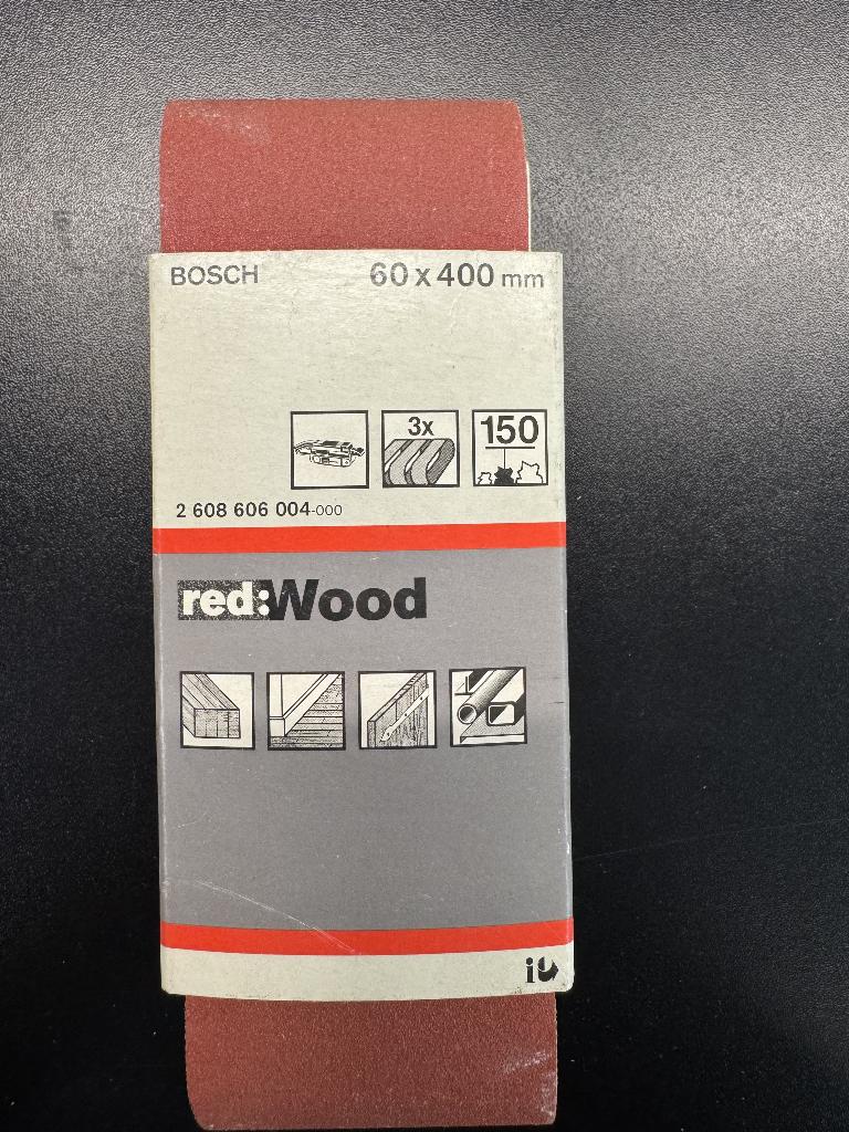 Bosch Schuurbanden 60400 mm – Korrel 150 – 3 stuks, Ophalen of Verzenden, Nieuw, Minder dan 600 watt, Bandschuurmachine