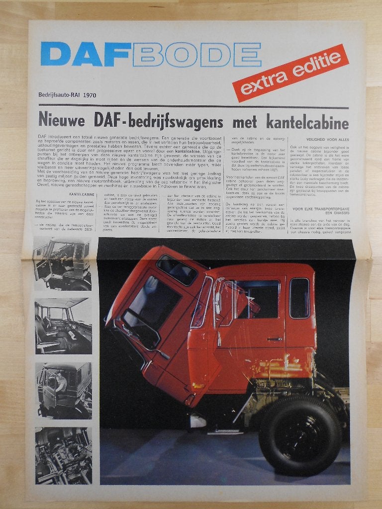 DAF Dafbode Krant RAI 1970 – 1600 1800 2000 2200, Gelezen, Ophalen of Verzenden, Overige merken, DAF
