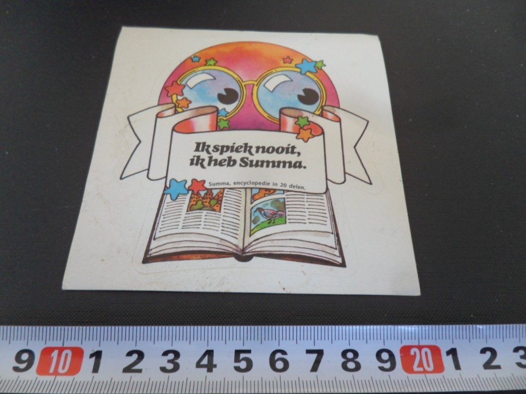 sticker Ik spiek nooit ik heb Summa, Ophalen, Zo goed als nieuw
