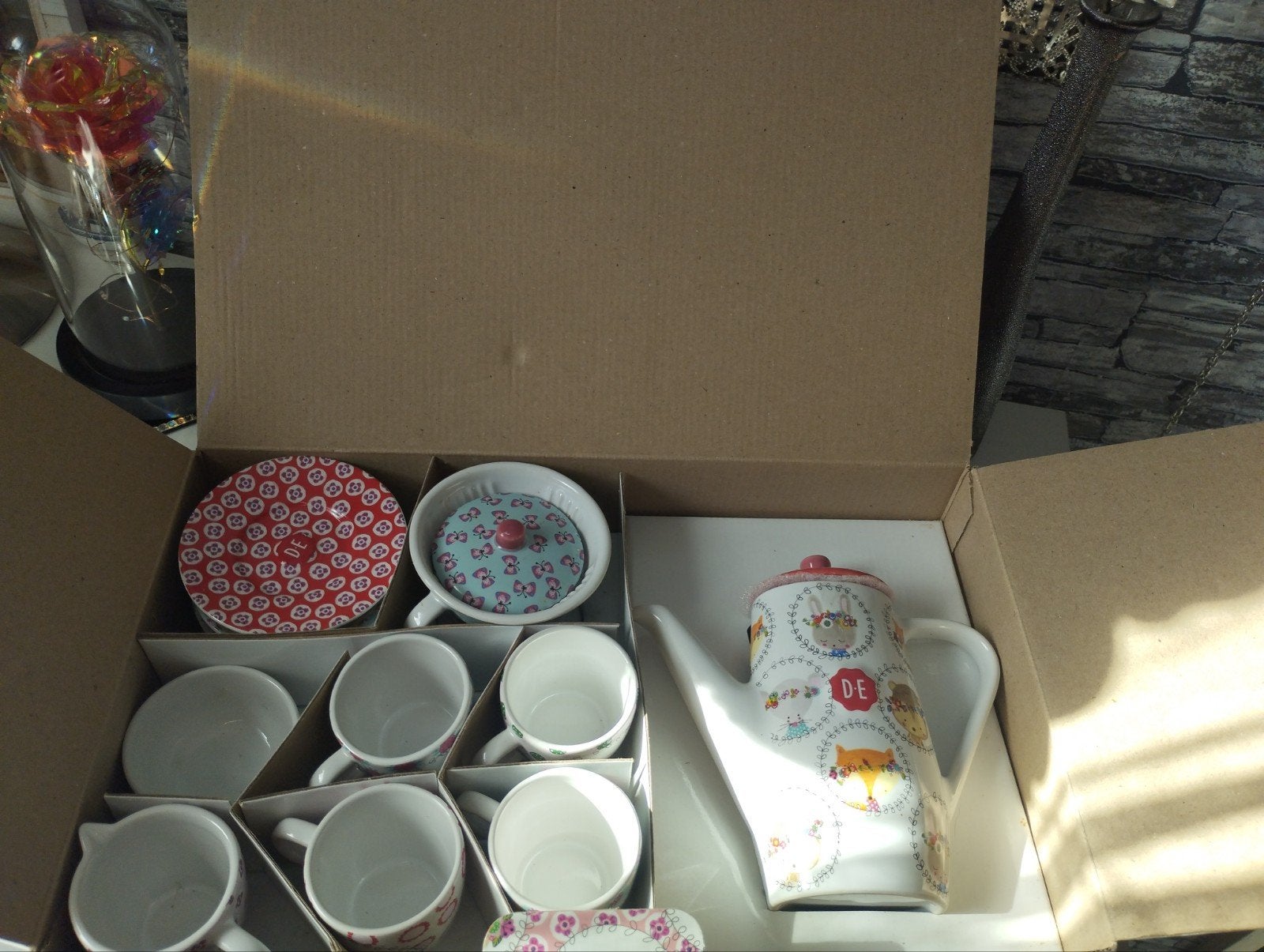 NIEUW Douwe Egberts (DE) 12-delig kinderserviesje in origine, Ophalen, Nieuw