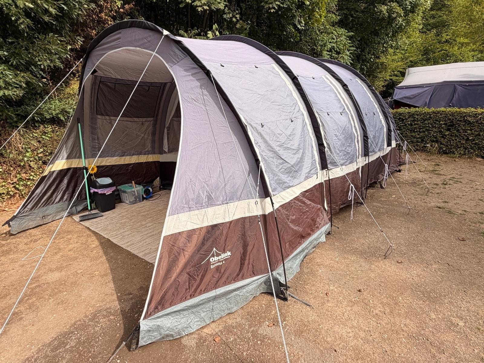Grote OBELINK tunneltent 4 personen, Caravans en Kamperen, Tenten, Ophalen, Gebruikt, Tot en met 4