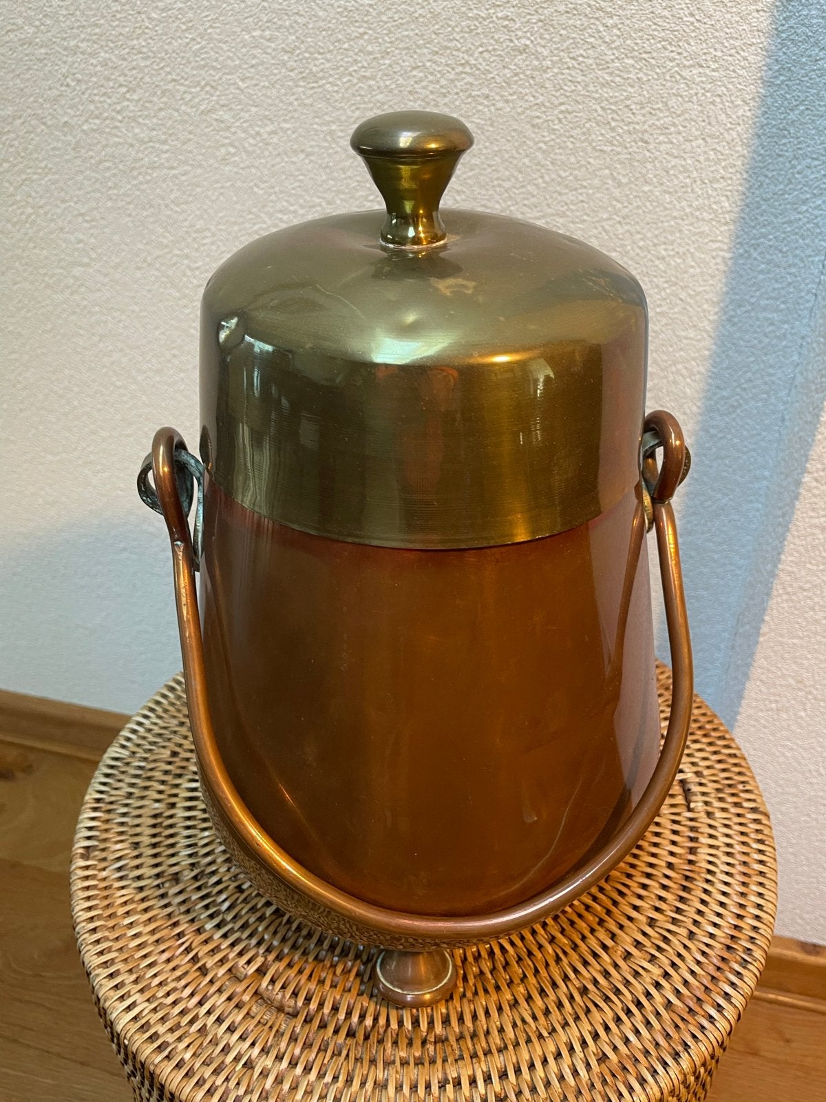 Antieke Koperen ketel met deksel, Antiek en Kunst, Ophalen, Koper