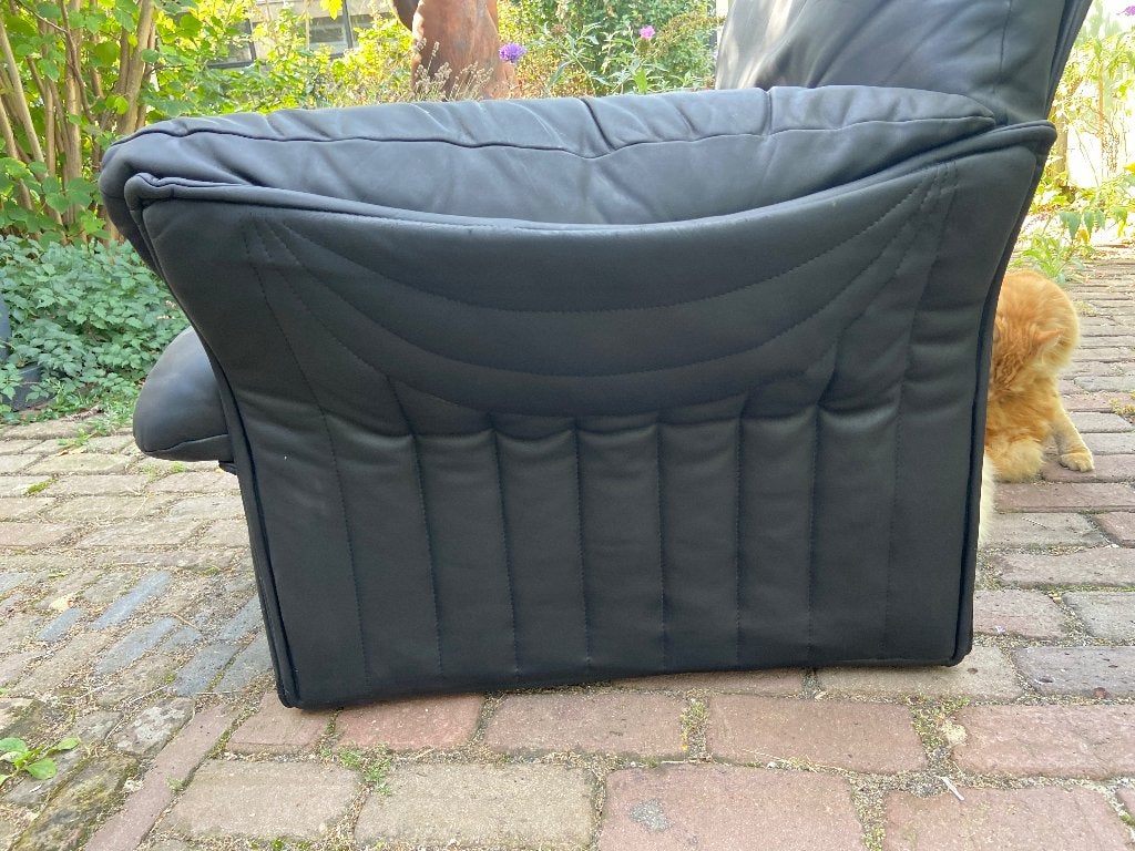 Airborne International Michael Cadestin Fauteuils, Huis en Inrichting, Ophalen, Gebruikt, Leer, Vintage Loungen Mancave Art Brut Brutalisme