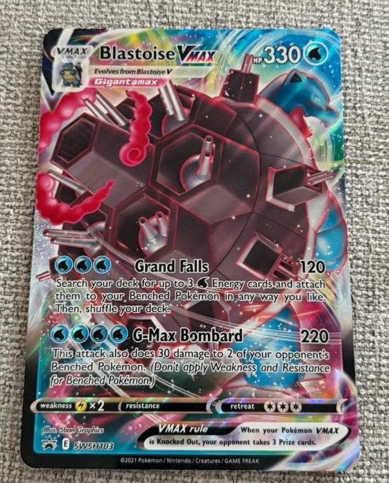 Blastoise Vmax promo, Ophalen of Verzenden, Nieuw, Losse kaart, Foil