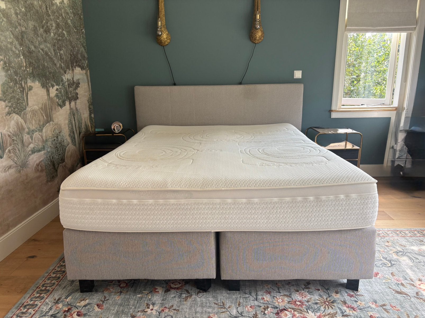 Boxspring inclusief matras (160x200), Ophalen, Gebruikt, Tweepersoons, 200 cm