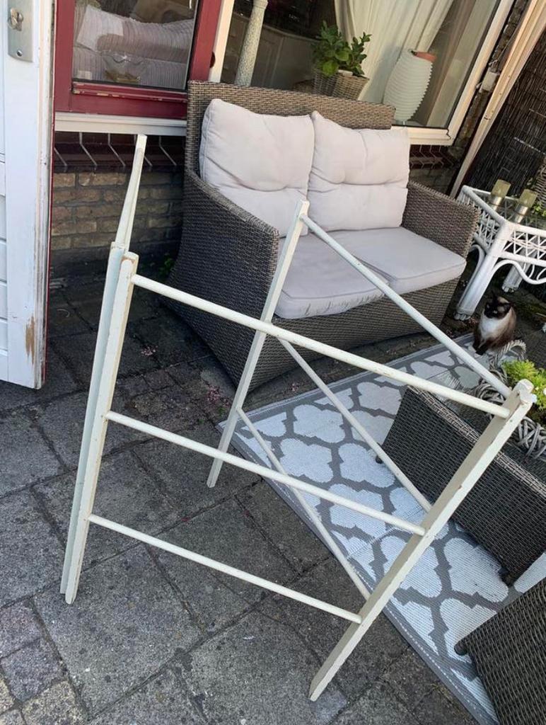 Oude houten wasrek, Tuin en Terras, Droogmolens en Wasrekken, Ophalen of Verzenden, Zo goed als nieuw, Wasrek