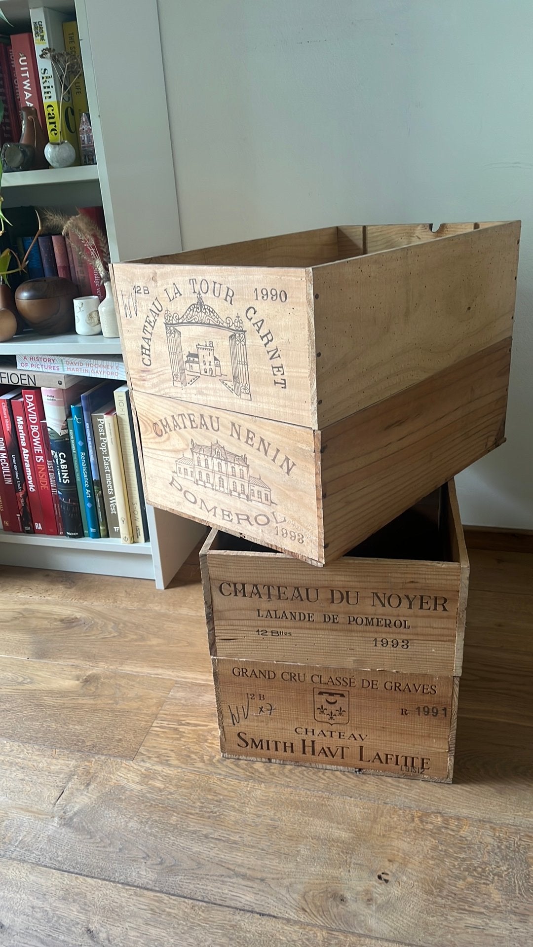 x2 Oude wijnkisten, Ophalen, Minder dan 50 cm, 50 tot 100 cm, Zo goed als nieuw