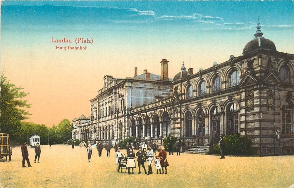379-047-027 Landau (Pfalz) Hauptbahnhof, Verzenden, Voor 1920, Duitsland