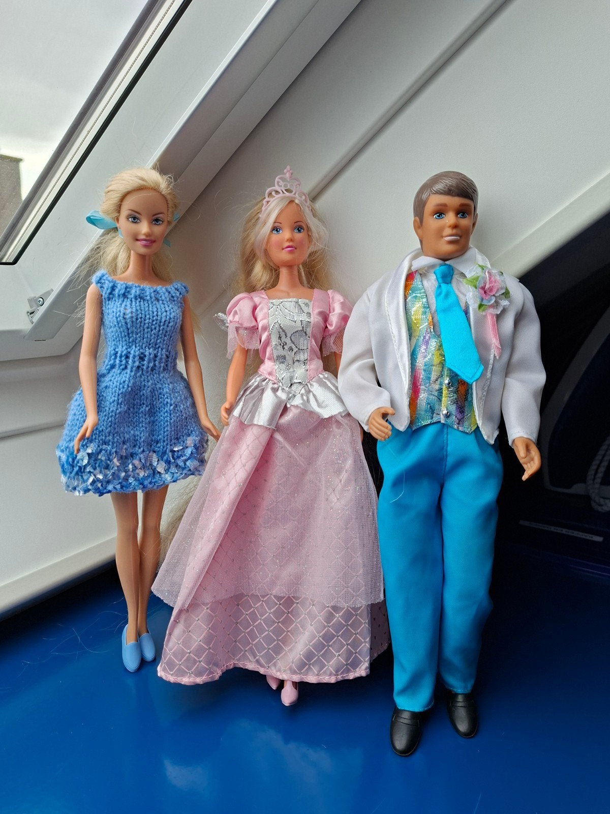 3 Barbiepoppen: Barbie, Prinses Barbie en Ken, Ophalen of Verzenden, Gebruikt, Barbie