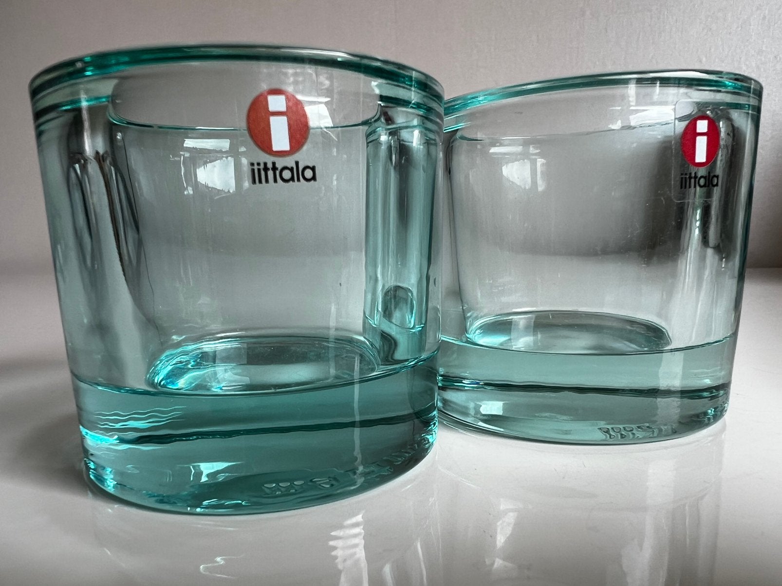 2 Iittala KIVI Marimekko Waxinelichthouder~Watergreen 2010, Huis en Inrichting, Woonaccessoires | Kandelaars en Kaarsen, Ophalen of Verzenden