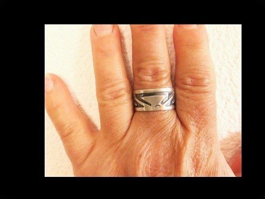 Zilveren Ring Modernistische Design!, Verzenden, Zilver, Ring