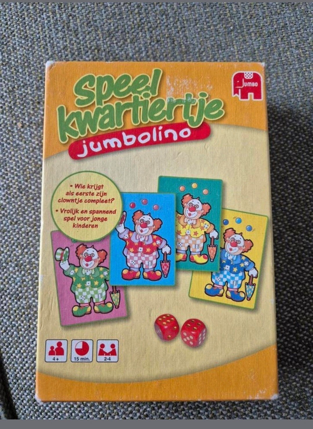 te koop leuk spel kwartiertje jumbolino, Hobby en Vrije tijd, Gezelschapsspellen | Kaartspellen, Ophalen of Verzenden