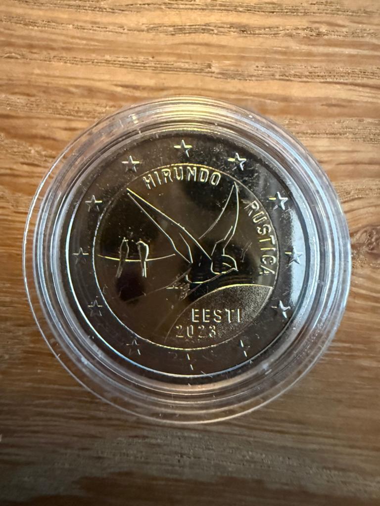 Estland 2 euro munt 2023 - Zwaluw (Hirundo Rustica), Ophalen of Verzenden, Estland, 2 euro, Losse munt