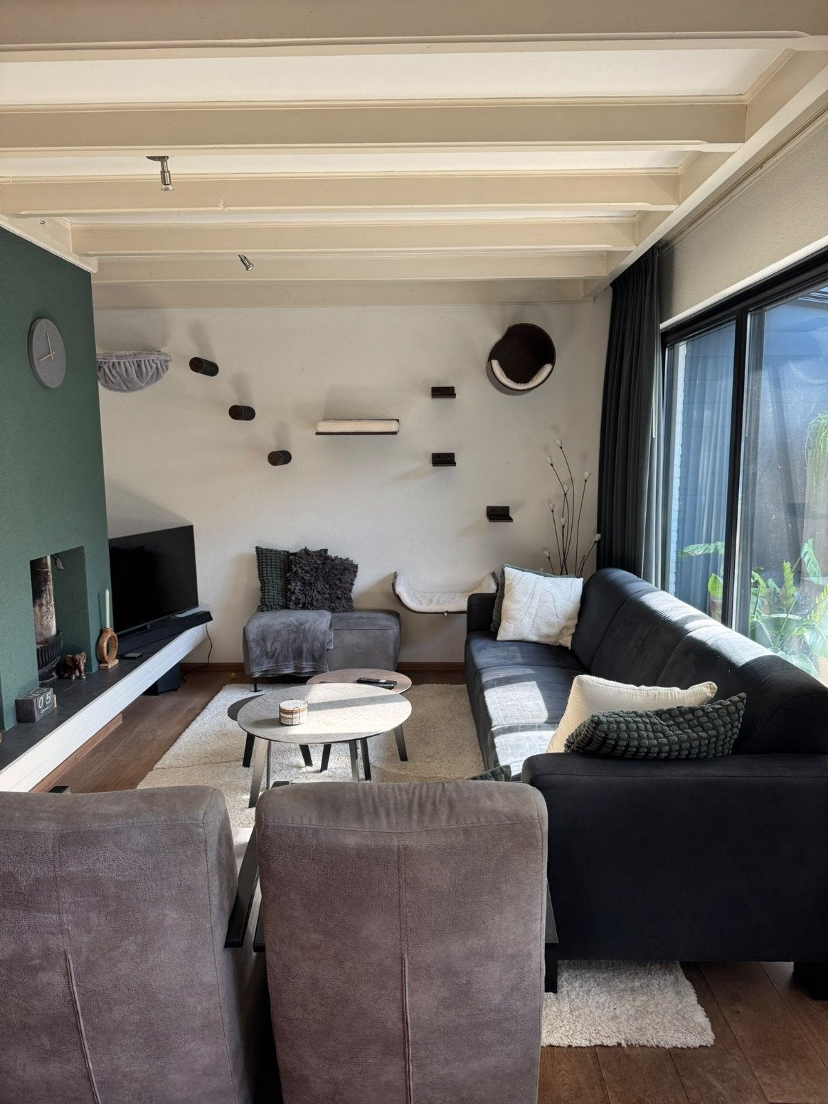 ZGAN, COMPLETE ZITHOEK. brede bank, 2 stoelen en hocker!!, Ophalen, Driepersoons, 75 tot 100 cm, Zo goed als nieuw