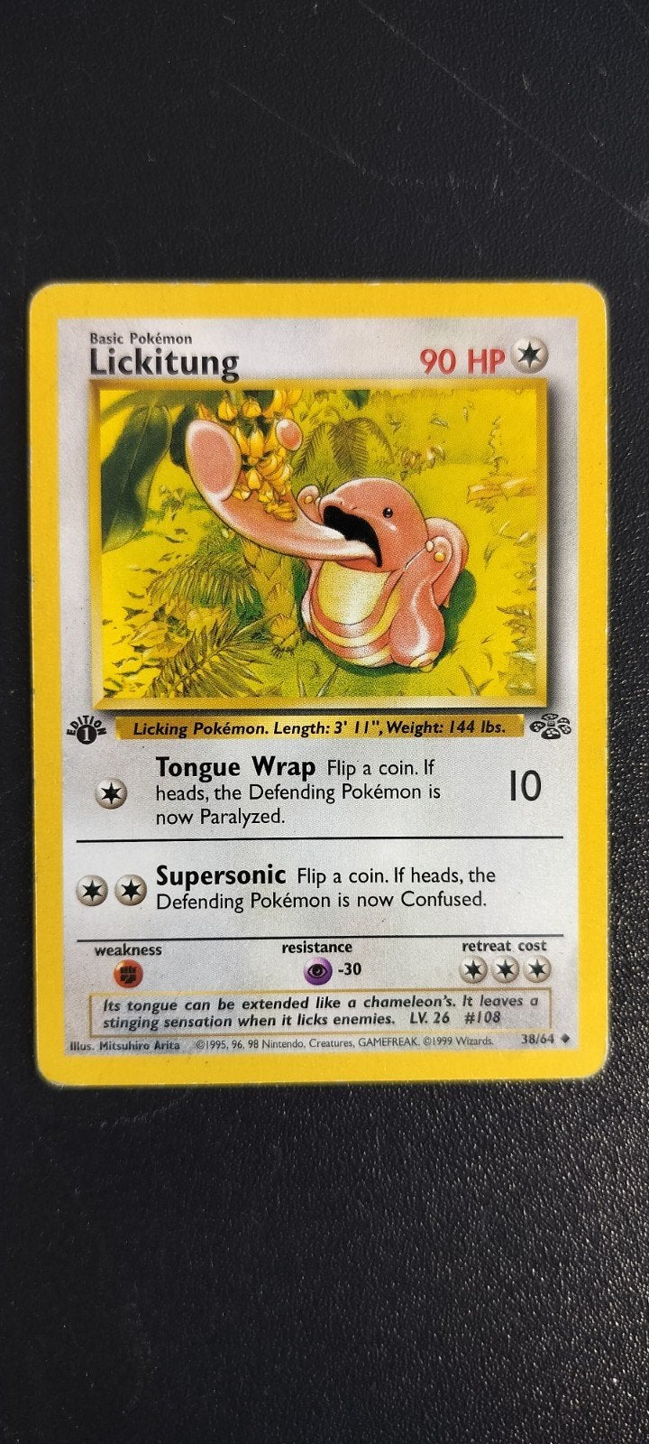 1st edition Jungle lickitung, Ophalen of Verzenden, Gebruikt, Losse kaart