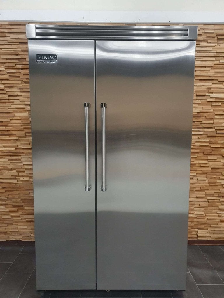 Luxe Viking inbouw koelkast / vriezer 120cm RVS, Niet ingevuld, 200 liter of meer, 60 cm of meer, Zo goed als nieuw