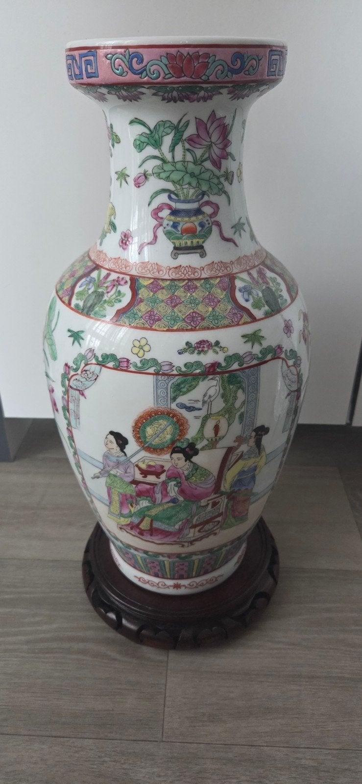 chinese vaas en bord., Ophalen