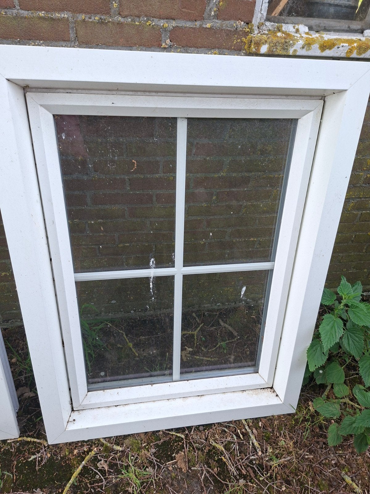Kunstof Kozijnen met Dubbelglas, Doe-het-zelf en Verbouw, Glas en Ramen, Ophalen, Gevelraam of Ruit, Gebruikt, 80 tot 120 cm
