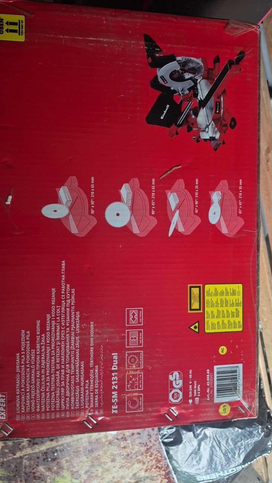 Einhell TE-SM 2131 Dual Afkortzaag, 70 mm of meer, Nieuw, Einhell, Ophalen of Verzenden