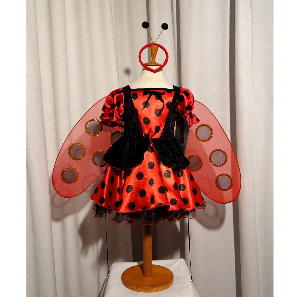 Nieuw Mt. 140-152 Lady Bug Lieveheersbeestje Jurk + Vleugels, Ophalen of Verzenden, Nieuw, 146 t/m 152, Meisje