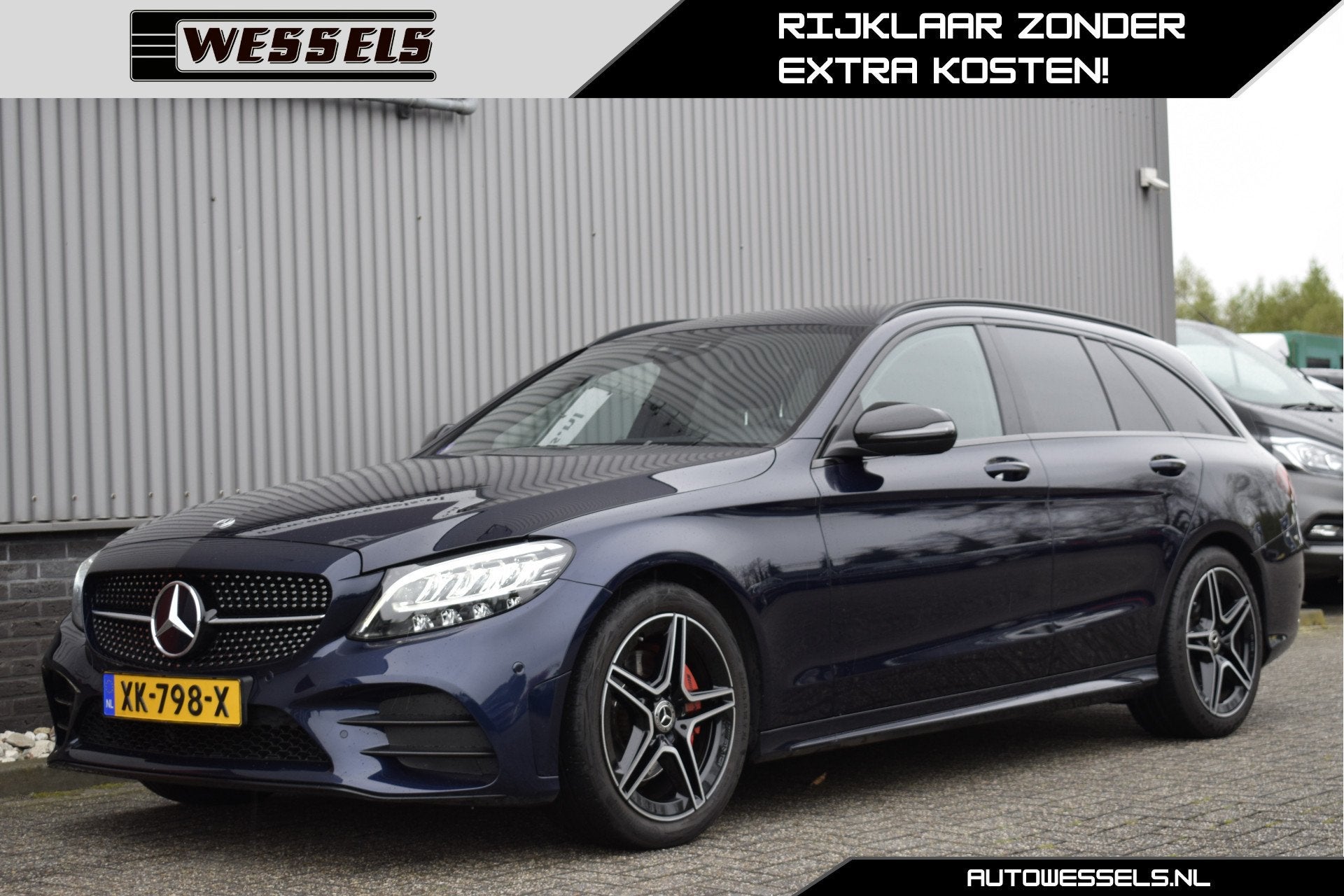 Mercedes-Benz C-Klasse Estate 180 Business Solution AMG Burm, Automaat, Euro 6, Blauw, Automatische klimaatregeling