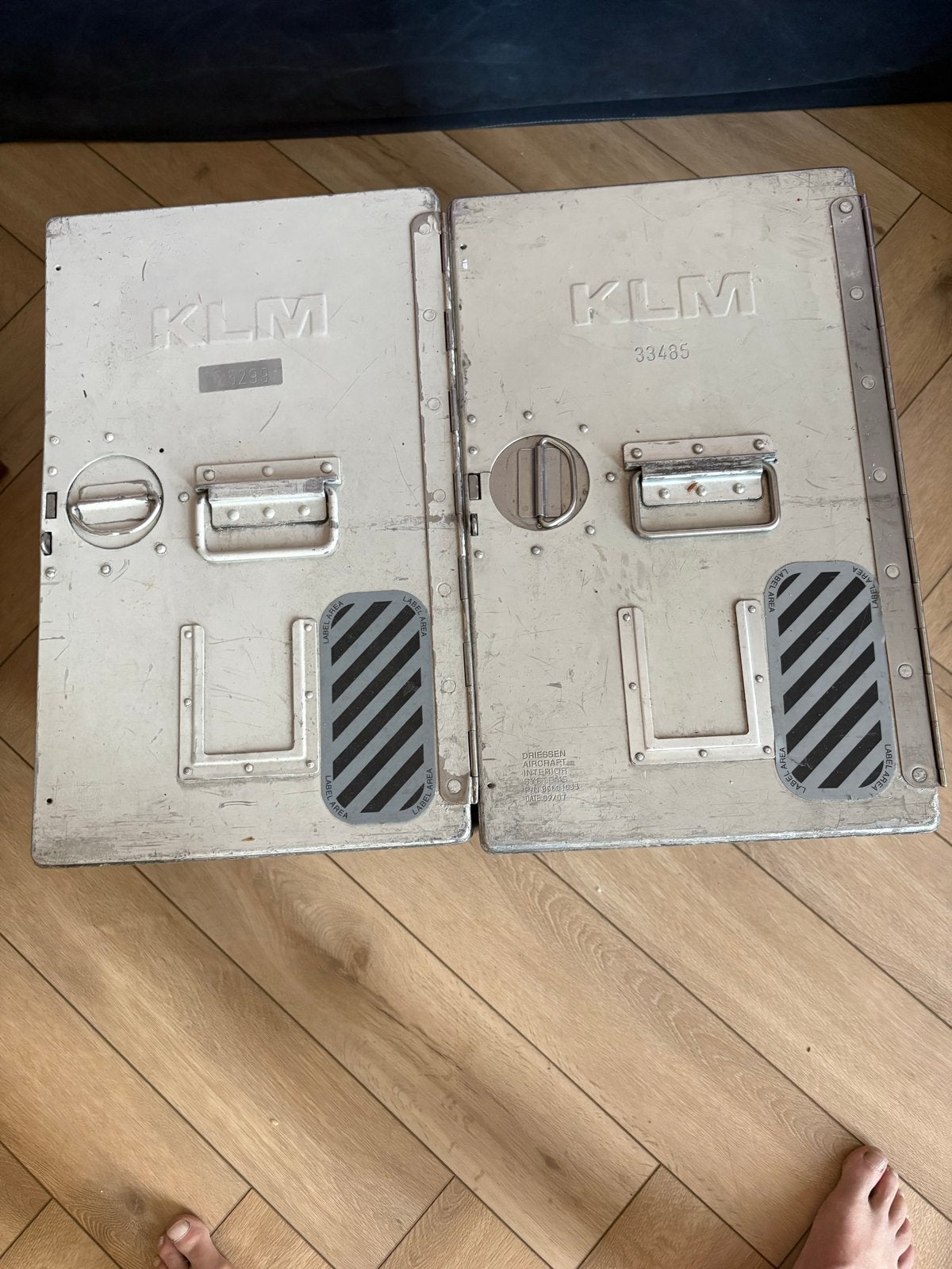 2x KLM vliegtuig trolley containers - Gebruikt, Ophalen, Gebruikt, Paleis of Waag