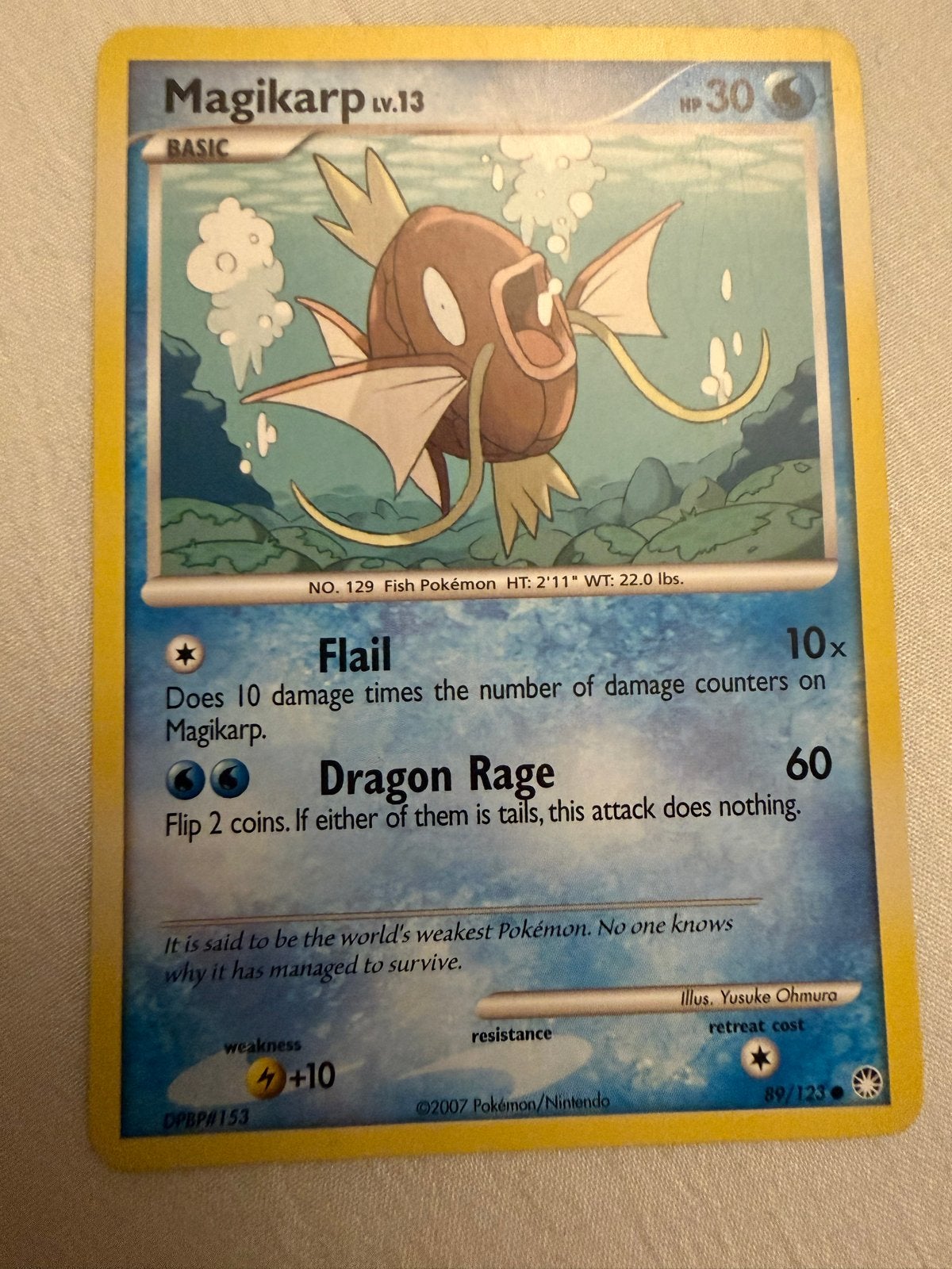 Pokemon Magikarp Lv.13 (MT 89) Mysterious Treasures, Hobby en Vrije tijd, Ophalen of Verzenden, Gebruikt, Losse kaart
