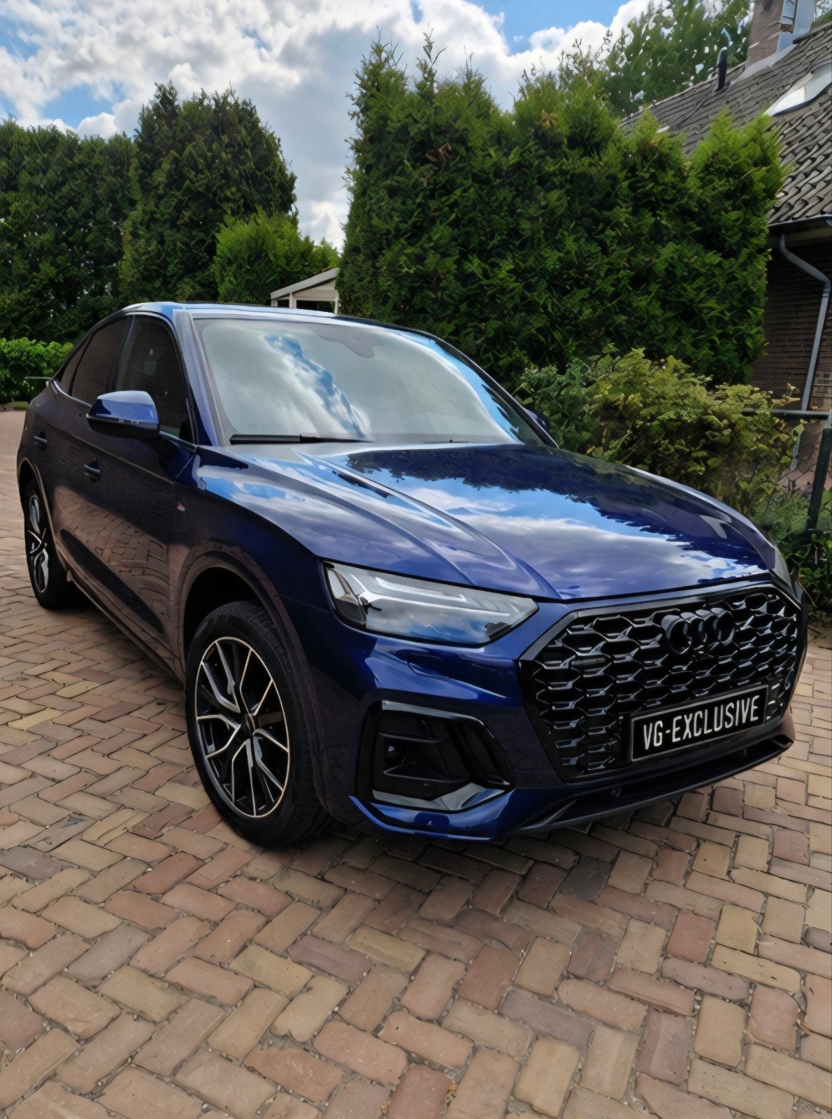 Audi Q5 55 tfsi e Sportback  s-line Quattro S tronic, Auto's, Audi, Automaat, 4 cilinders, Blauw, Bedrijf