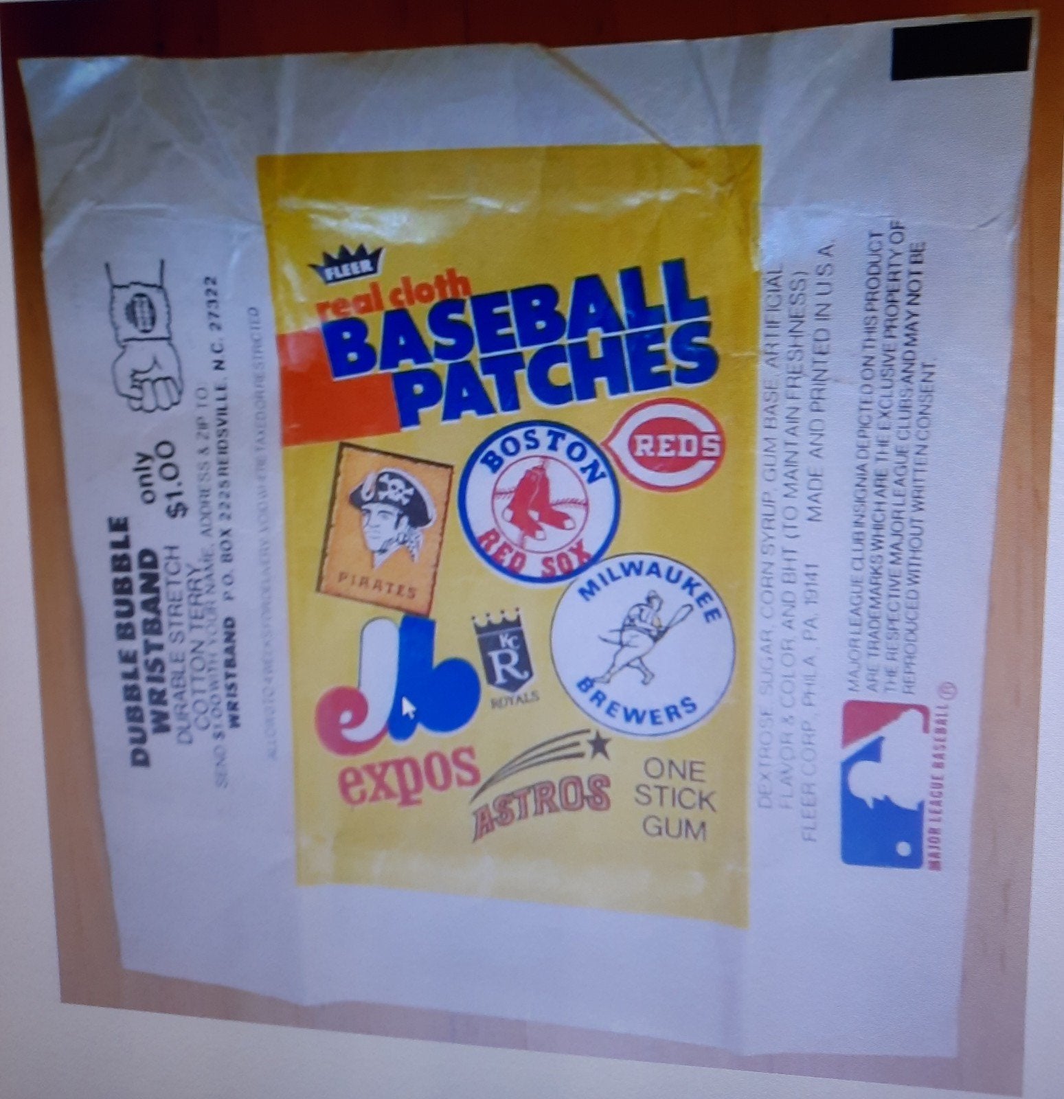 Vintage Fleer Baseball Patches Wrapper - MLB Collectible, Ophalen of Verzenden