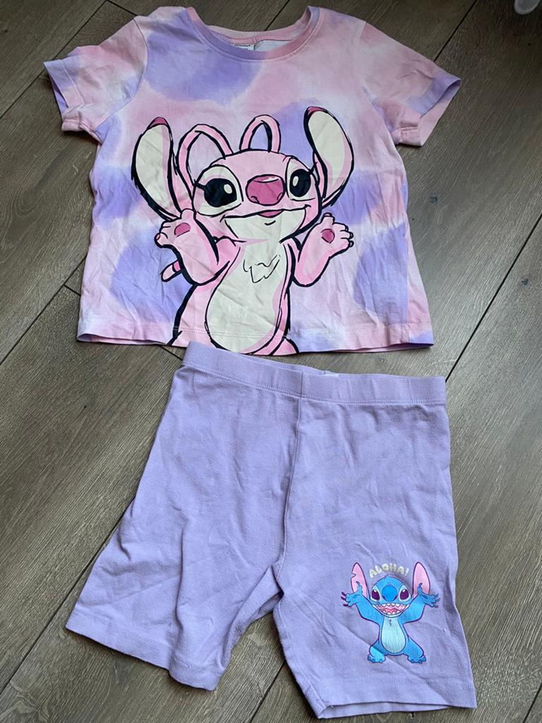 Stitch setje maat 128, Kinderen en Baby's, Kinderkleding | Maat 128, Ophalen of Verzenden, Zo goed als nieuw, Meisje