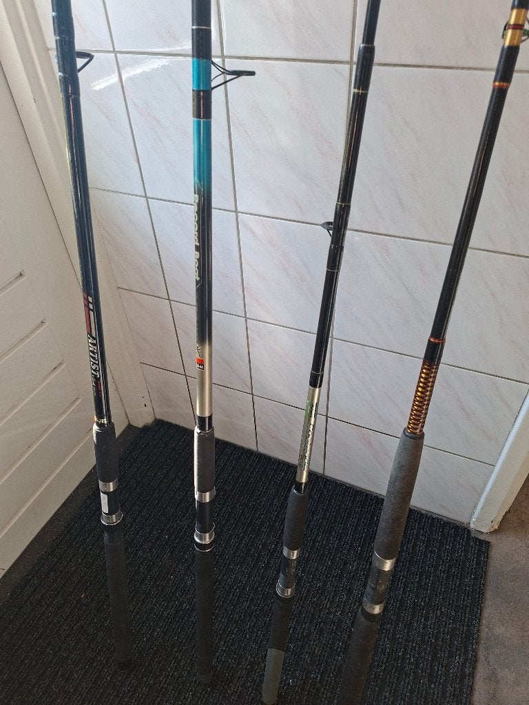 zeevis hengels en molens en toebehoren, Ophalen, Zo goed als nieuw, Complete set