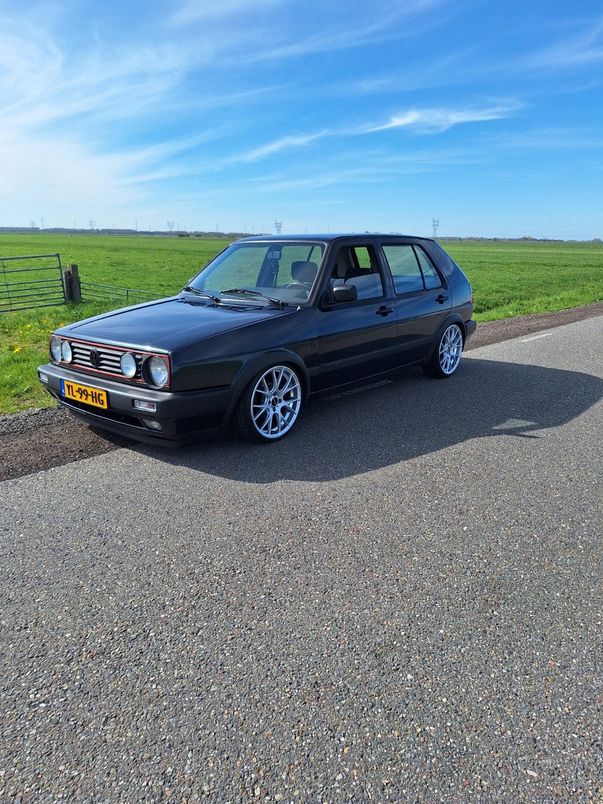 Volkswagen Golf mk2 1.3 GTI look, Auto's, Oldtimers, Particulier, Benzine, Hatchback, Handgeschakeld, Origineel Nederlands, Blauw