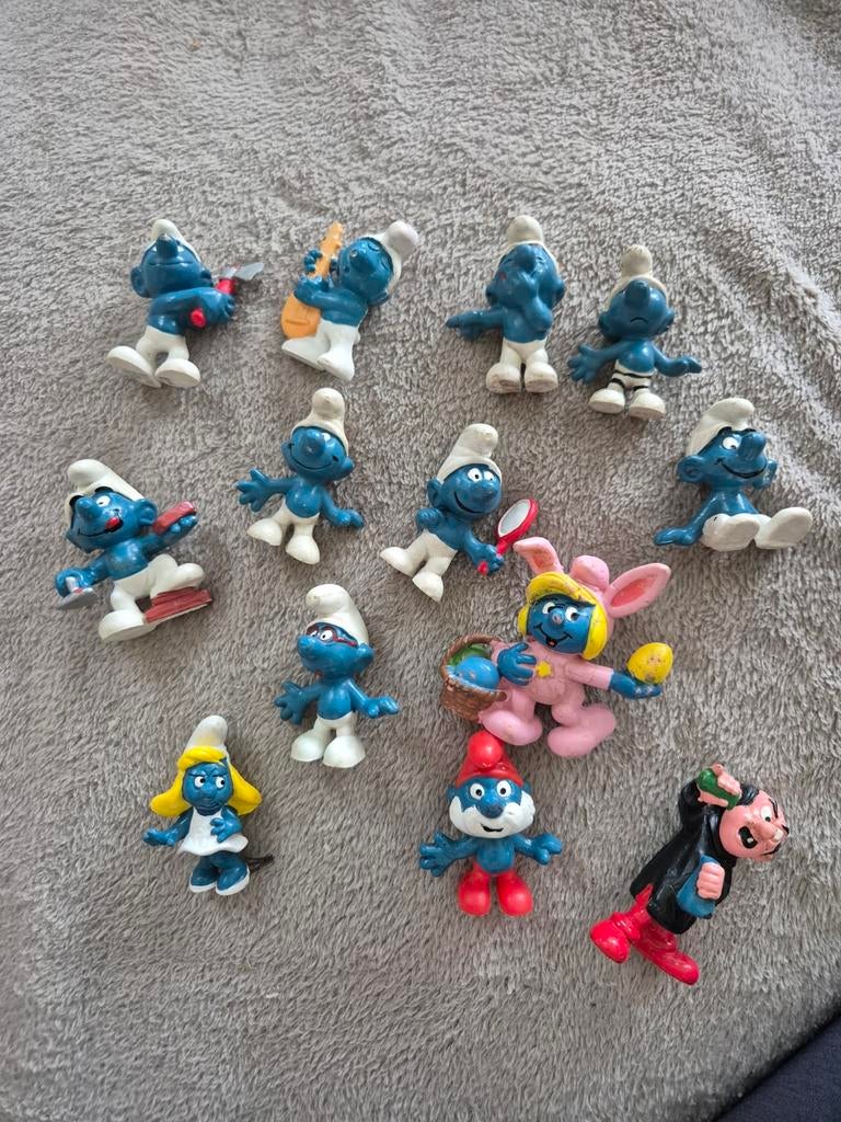 Grote Smurfen Verzameling - 12 Smurfen en Gargamel, Verzamelen, Ophalen of Verzenden, Gebruikt, Verschillende Smurfen, Poppetje, Figuurtje of Knuffel