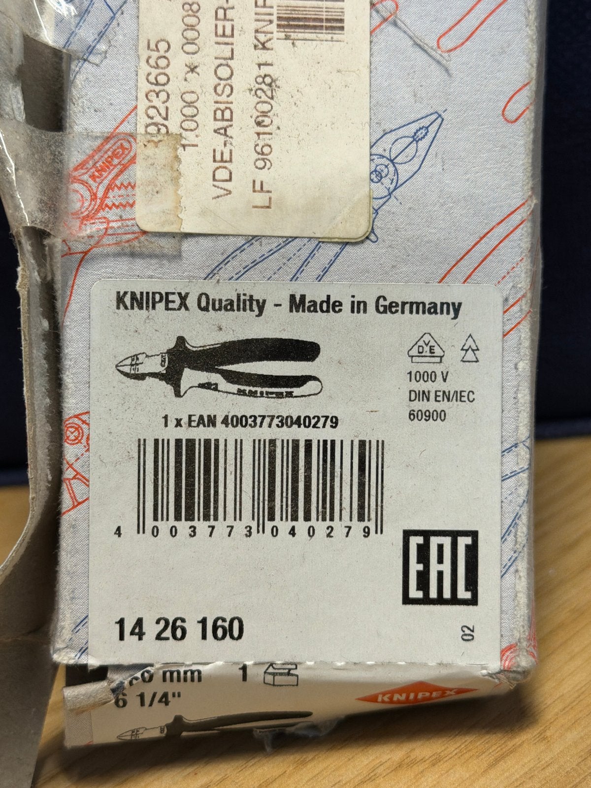 Knipex VDE-striptang 160 mm - Nieuw in verpakking, Doe-het-zelf en Verbouw, Ophalen of Verzenden, Nieuw, Tang, Knipex