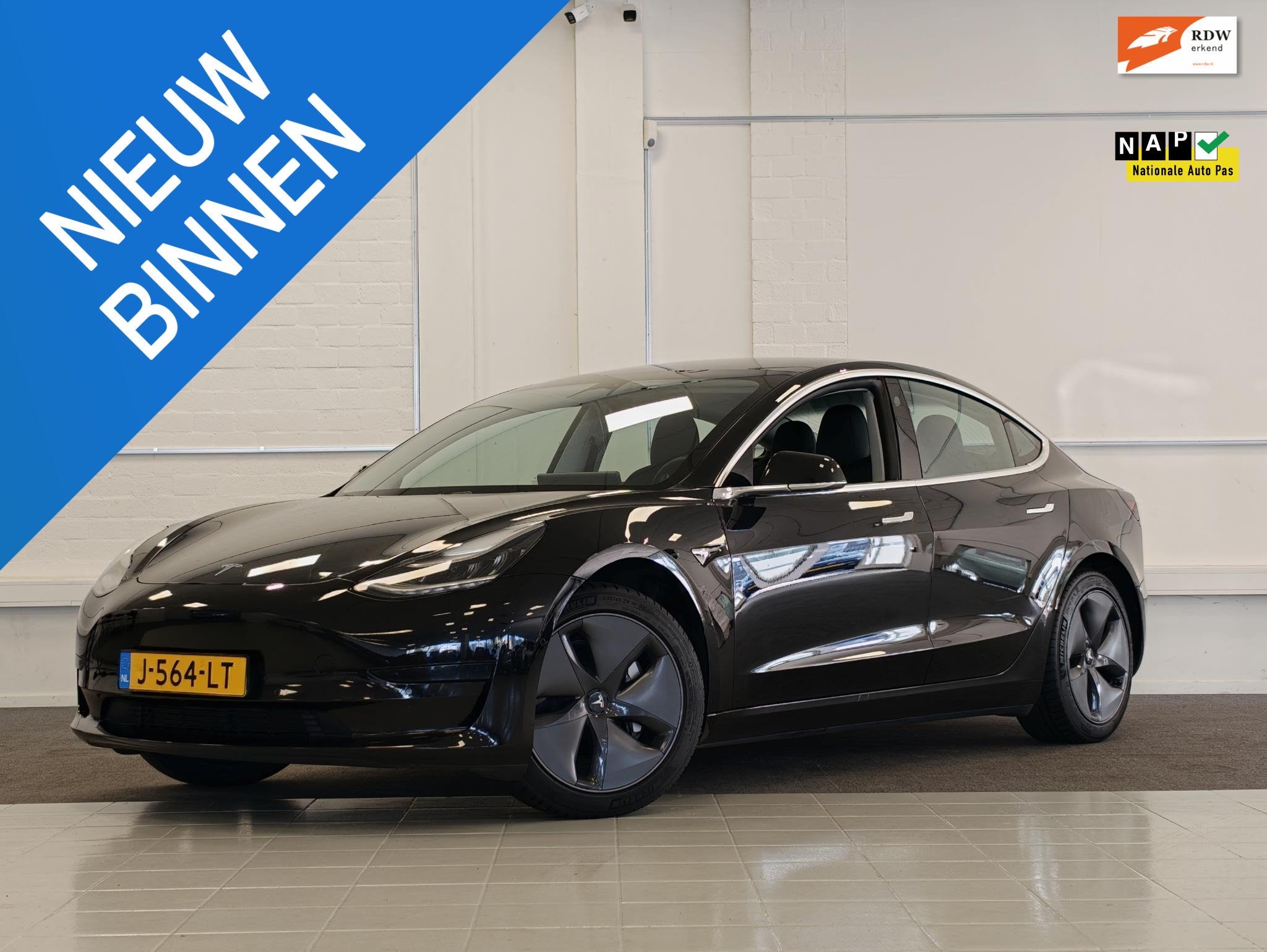 Tesla Model 3 Standard RWD Plus 60 kWh SOH 84% Mooi!, Auto's, Automaat, 238 pk, Gebruikt, Zwart