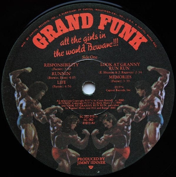 LP - Grand Funk Railroad - All the girls in the word, Inclusief binnenhoes, Ophalen of Verzenden, Zo goed als nieuw, 12 inch