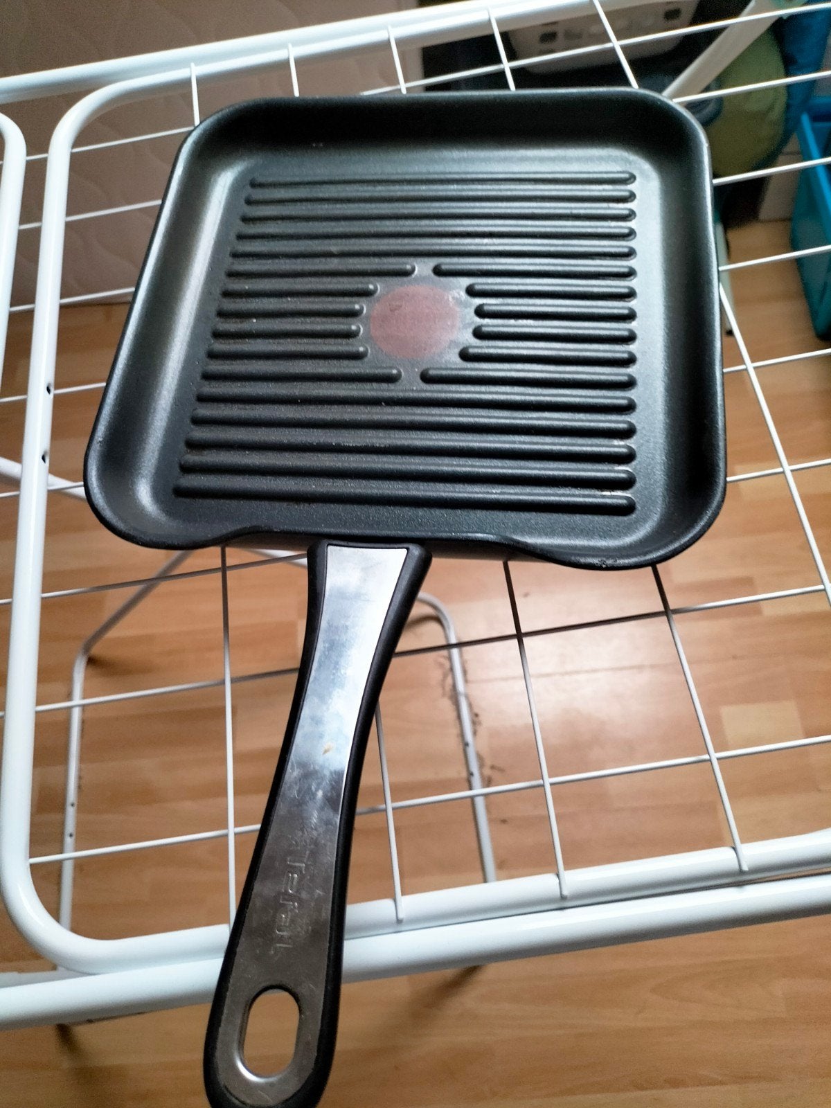 Tefal grillpan - Vierkant - Gebruikt, Ophalen, Antiaanbaklaag, Overige typen, Aluminium