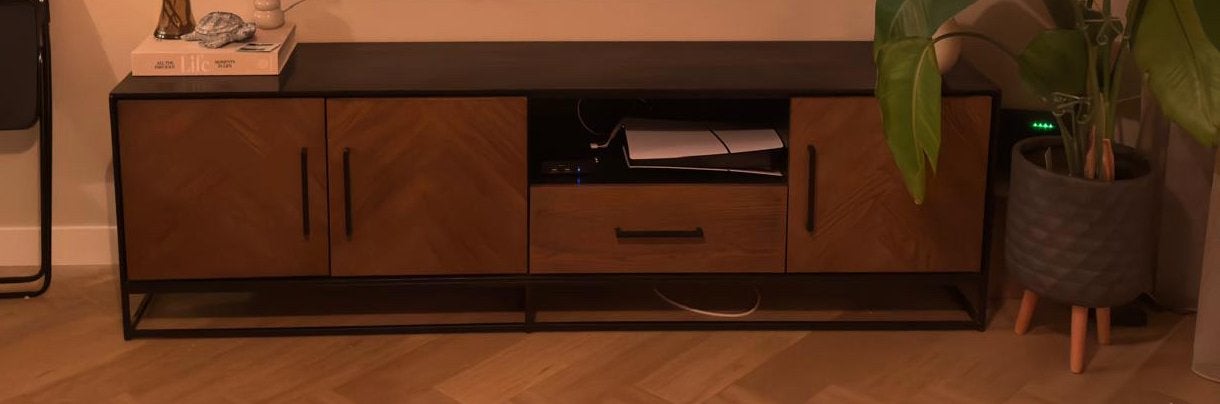 Tv meubel pronto VINITO visgraat, Huis en Inrichting, Kasten | Televisiemeubels, Ophalen, Zo goed als nieuw, 25 tot 50 cm, 200 cm of meer