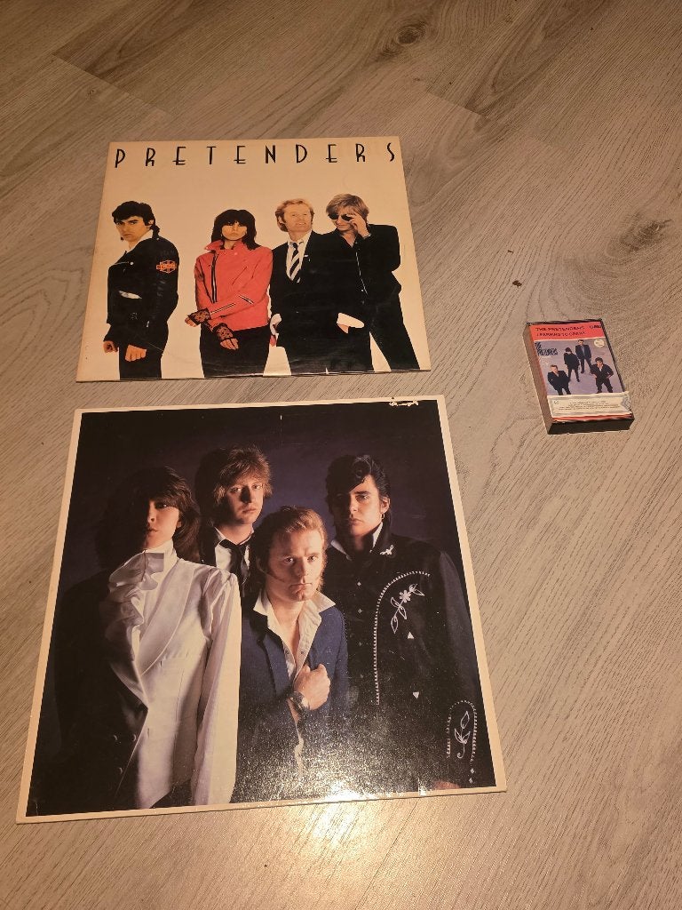 3x Pretenders albums 2x krasloze LP vinyl 1x cassettebandje, LP, Gebruikt, Pop, Ophalen of Verzenden