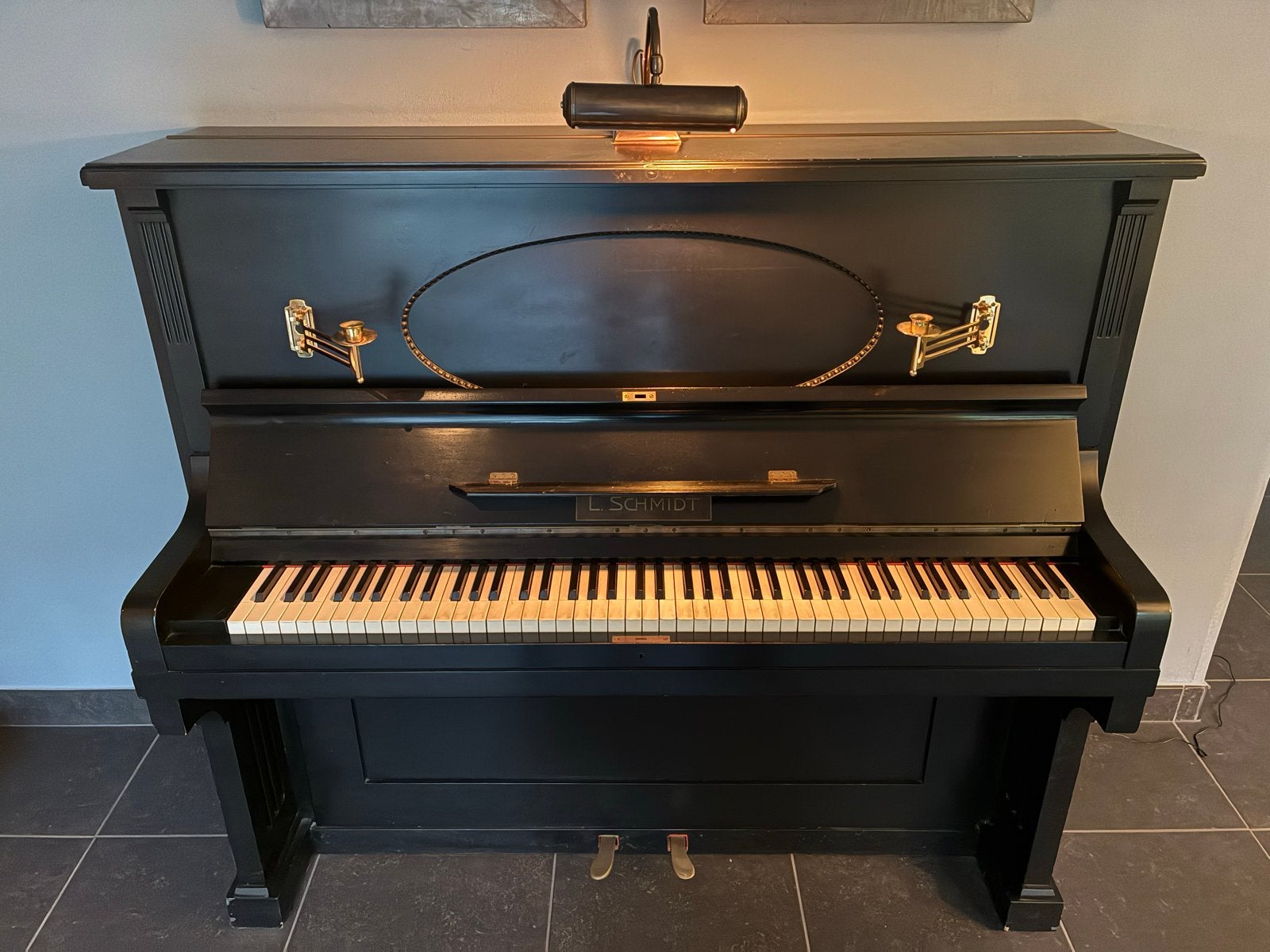 Zwarte L. Schmidt Piano, Muziek en Instrumenten, Ophalen, Gebruikt, Zwart, Piano