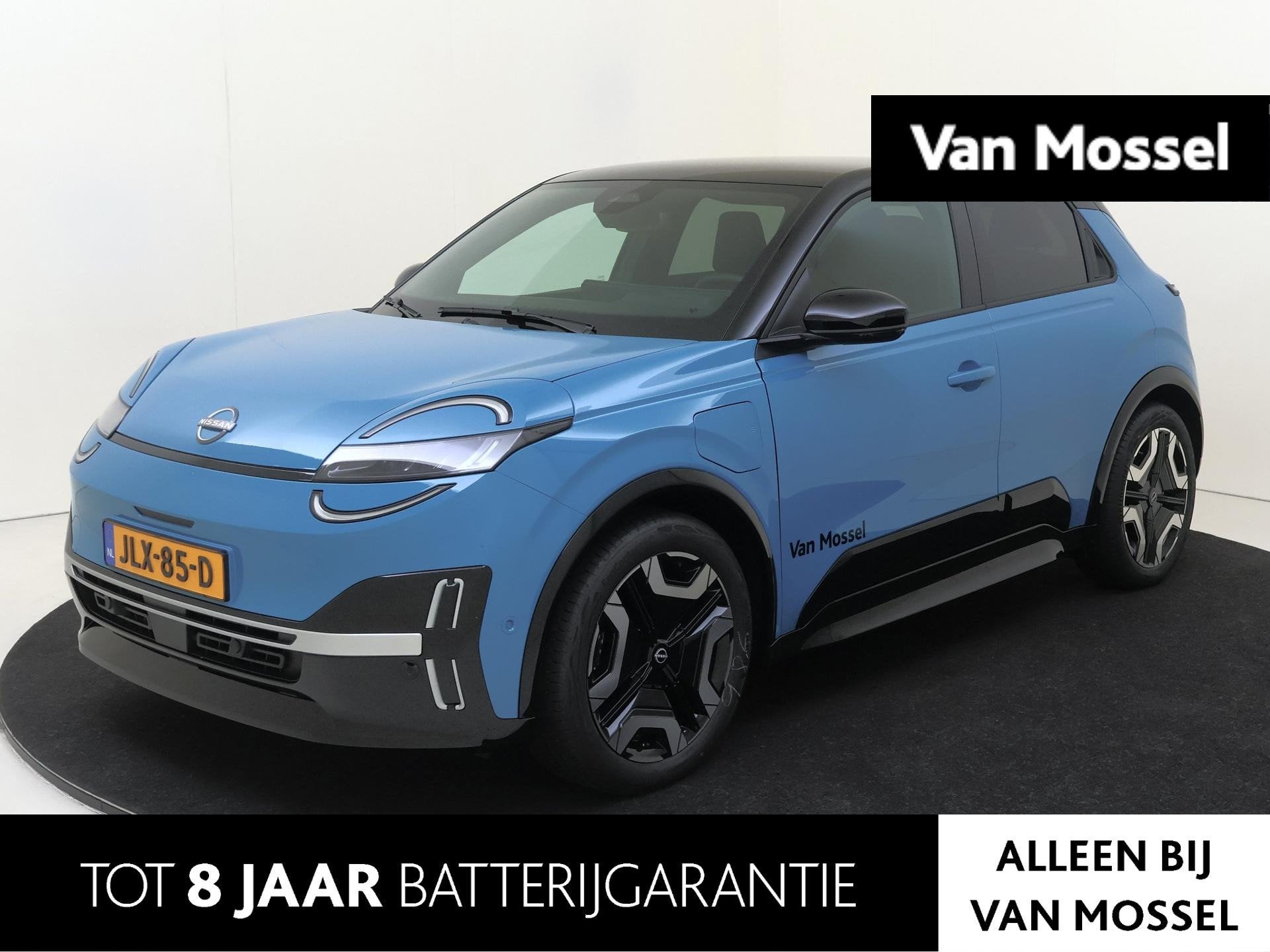 Nissan Micra 52 kWh ADVANCE A/T Metallic lak | 18 inch wiele, Auto's, 150 pk, Blauw, Leder en Stof, Origineel Nederlands