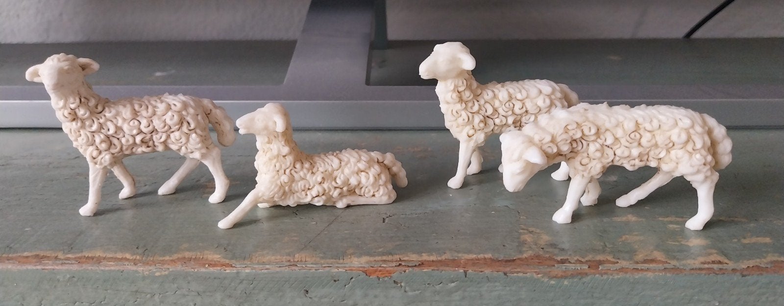 Schapen decoratie kerststal, Ophalen of Verzenden, Zo goed als nieuw