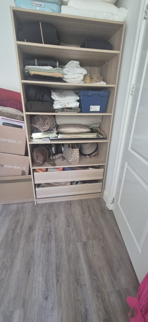 Twee keer Ikea Paxkast eikenhout - zonder deur, Ophalen, Met plank(en), Strak, modern en tijdloos, 200 cm of meer