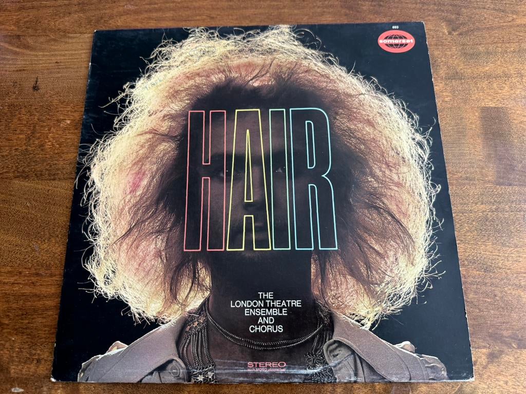 LP Vinyl Hair The London Theatre Ensemble and Chorus, Cd's en Dvd's, Vinyl | Filmmuziek en Soundtracks, Ophalen of Verzenden, Zo goed als nieuw