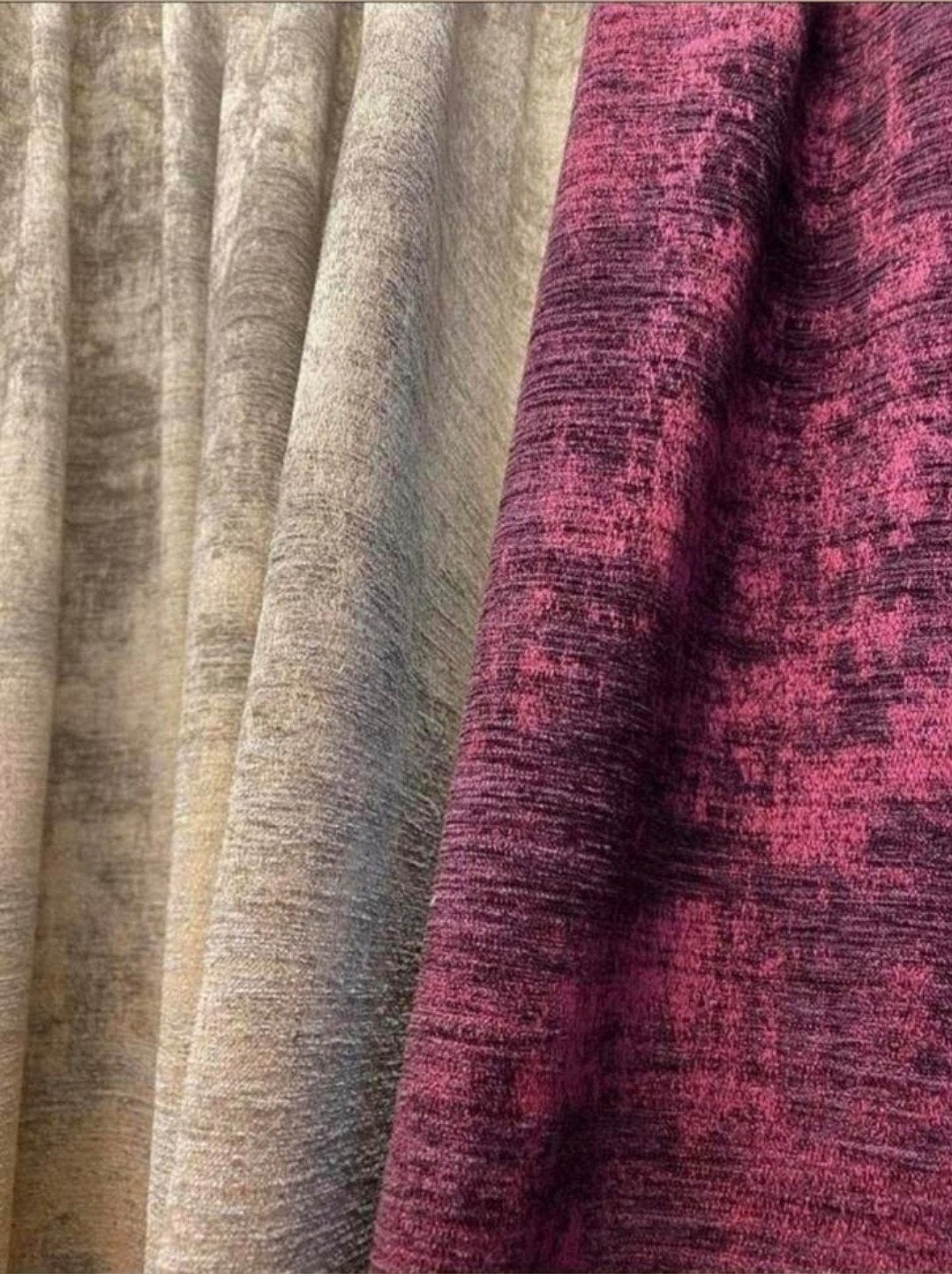 Geweldige zachte dichte gordijnstof Bordeaux rood beige kers, Huis en Inrichting, Stoffering | Gordijnen en Lamellen, Ophalen of Verzenden