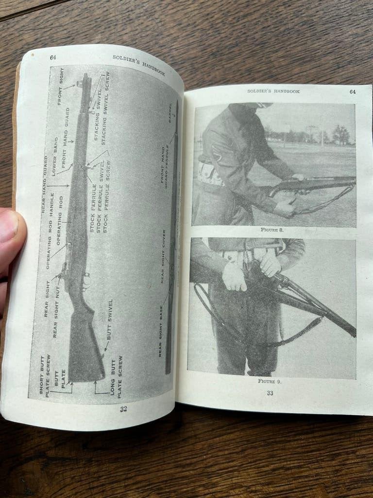 WO2 Amerikaans M1 garand handboek wapens uitrusting, Verzamelen, Amerika, Verzenden, Boek of Tijdschrift