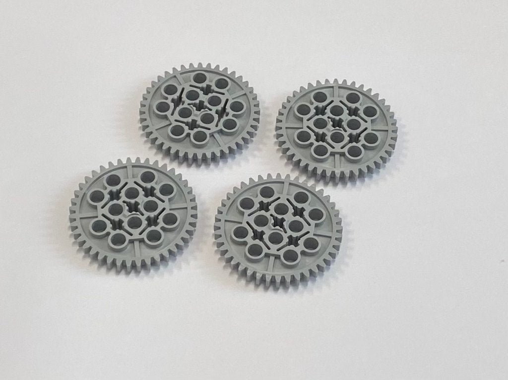 Partij 4x nieuwe grote lichtgrijze Lego Technic tandwielen, Overige thema's, Lego, Nieuw, Ophalen of Verzenden
