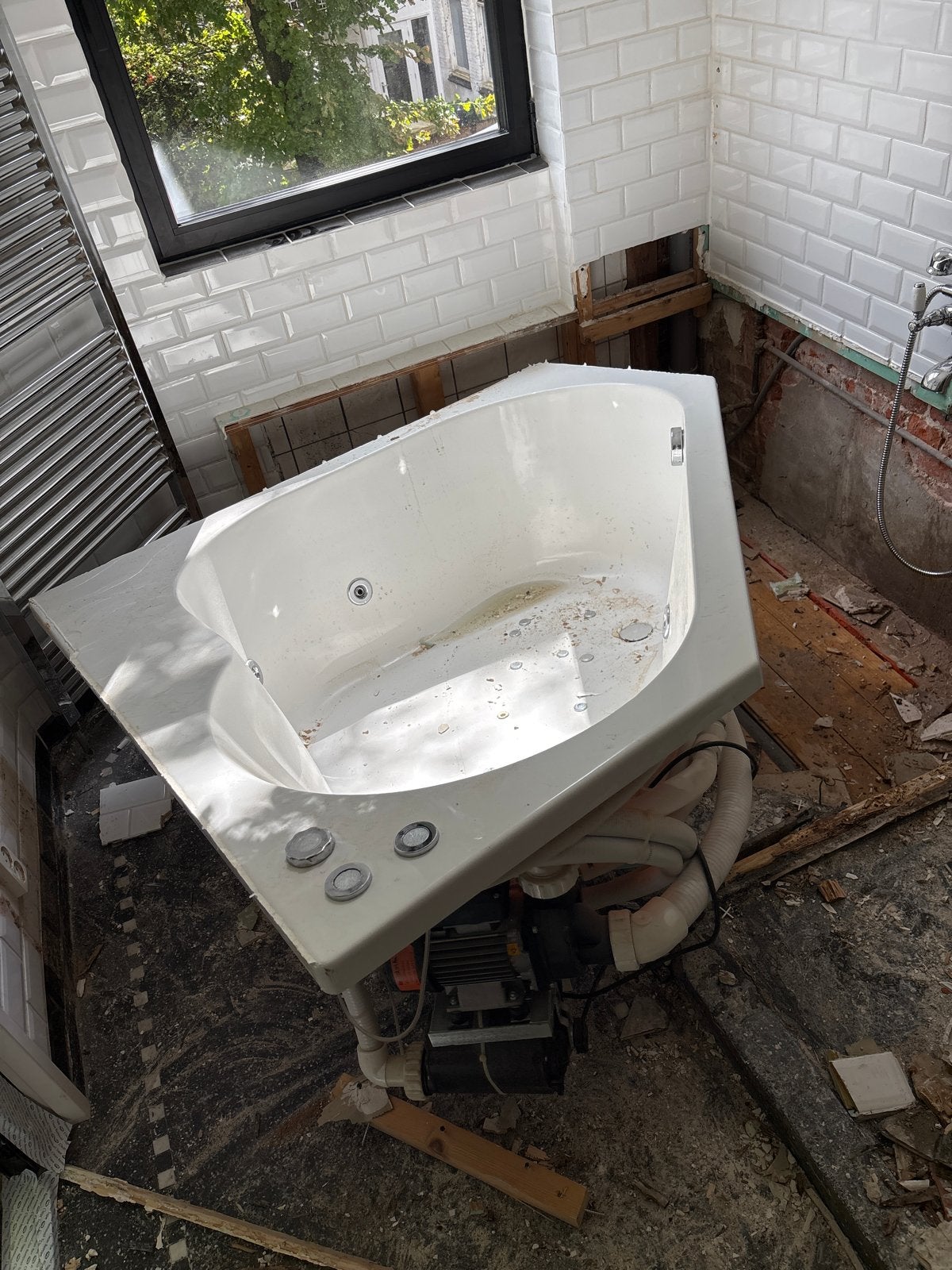 Hoekbubbelbad voor thuis - Ontspanning en comfort, Ophalen, Gebruikt, Met bad