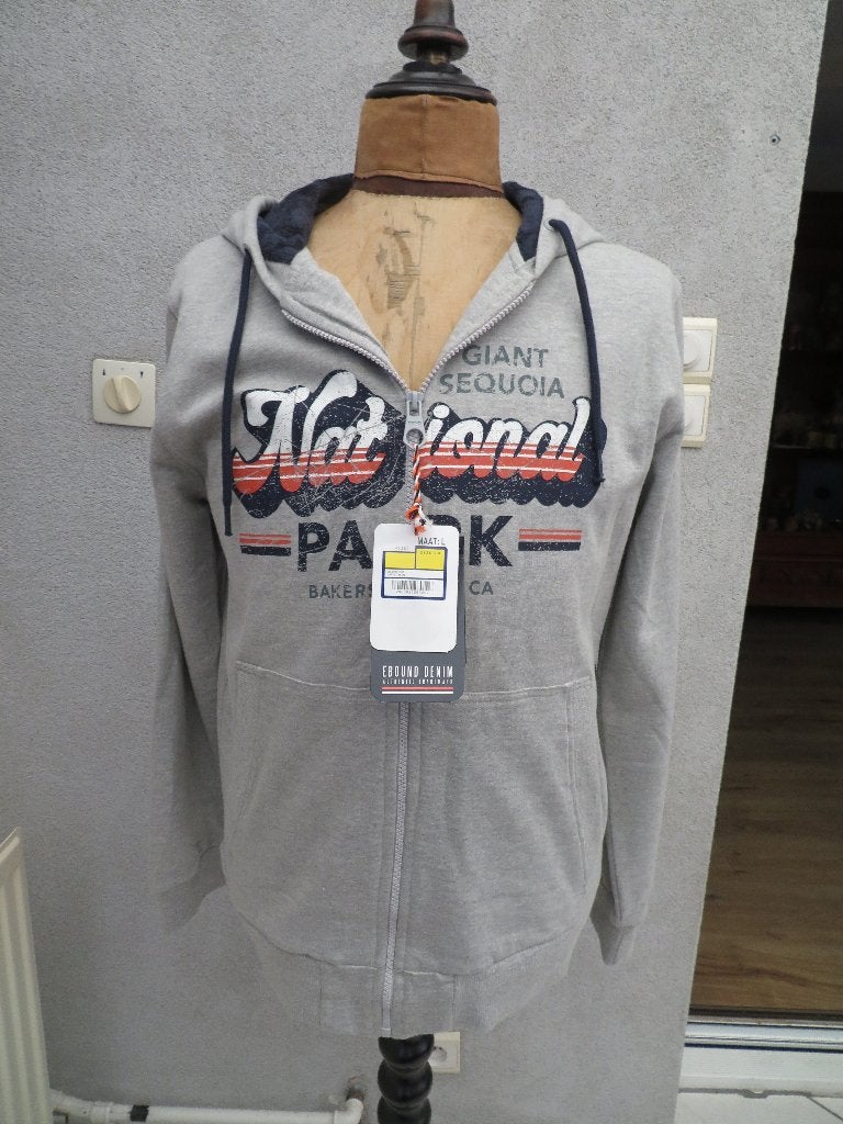 Heren vest hoodie  nieuw E-Bound denim maat L, Maat 52/54 (L), Nieuw, Ophalen of Verzenden, E-Bound denim